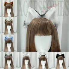 SOSFER Grampos De Cabelo Com Orelhas De Gato , Chapéu Animais De Orelha De Lolita , Acessórios Artificiais Para Cosplay