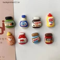 LP 8 Peças De Ímãs De Geladeira , De Comida De Desenho Animado Kawaii , Decorativos Fofos , Armário De Ímã Personalizado