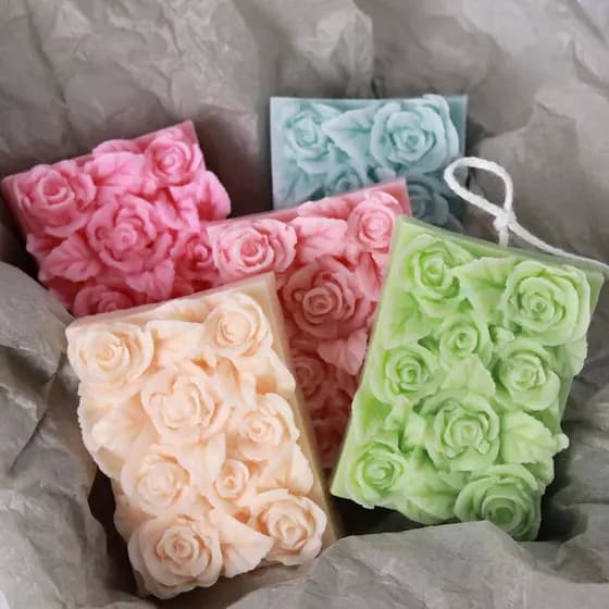 Sabonete De Rosa 3D Molde De Silicone Para Bolo De Flores Feito À Mão Chocolate Moldes Presentes Artesanato Aromaterapia