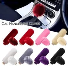 EAZYLIVING 2Pcs Travão De Mão Do Carro Capas De Alavanca De Câmbio Manípulo Manga De Pelúcia Inverno Macio E Quente C2X5