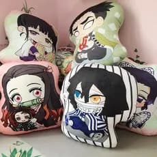 10cm Anime Demon Slayer Travesseiro Chaveiro Akaza Rui Iguro Obanai Tanjirou Kamado Nezuko Agatsuma Zenitsu Macio Pingen