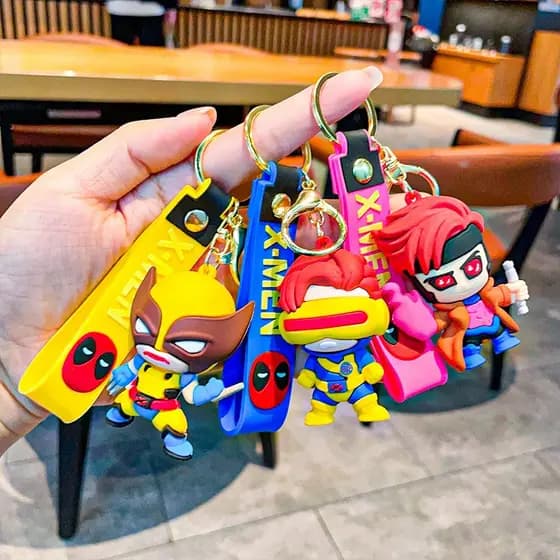 Novo Marvel X-Men Chaveiro Boneca Dos Desenhos Animados Wolverine Pingente Presente Estoque Pronto