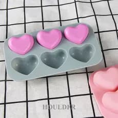 HOULDFR Amor Molde De Chocolate Silicone Pudim Bolo Doces Em Forma De Coração Artesanal Sabão