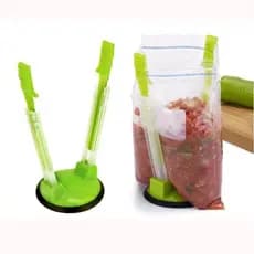 Prático suporte de saco de extensão de cozinha para pendurar plástico