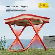 Banco dobrável para áreas externas, cadeira dobrável pequena portátil, equipamento de acampamento