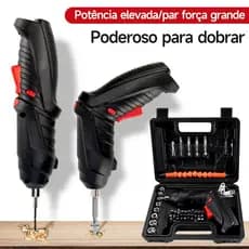 Parafusadeira Sem Fio Portátil 4,8V com Maleta，Philips 47em1，Kit Parafusadeira
