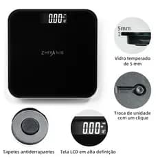 Zhiya Digital Weight Scale, capacity up to 180kg, with high quality tempered glass