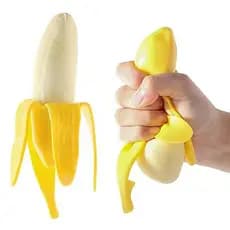 Bonito Banana Fruta Mole Bolas De Estresse Brinquedo Sensorial Espremer Alívio Do De Mão Anti-Ansiedade Elástico Lento S