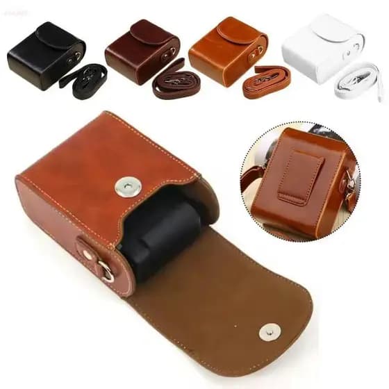 Bolsa De Armazenamento Para Câmera ADAMES , De Couro PU À Prova D'água Protetora Lente Com Capa Macia De Vibração