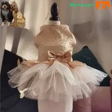 【Muhsinpet】Roupa de Cachorro Vestido De noiva para animais de estimação de cães Princesa Vestido de noiva para gatos