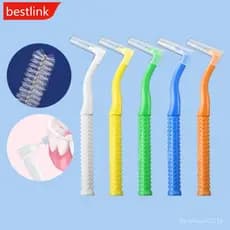 BESTLINK 10pcs L-Forma Escova Interdental Fio Cerdas Macias Cárie Dentária Ferramenta De Higiene Oral G9Z3