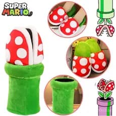 Super mario piranha planta chinelos de algodão sapatos de pelúcia bonito dos desenhos animados manter quente anime