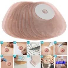 10 Peças Bolsa De Colostomia Descartável Para Sistema De Uma Peça