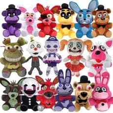 Hychumey 18cm Fnaf Nightmare Freddy Bear Foxy Bonnie Pelúcia Para Fãs e Amigos Boneca de Pelúcia Presentes WROH