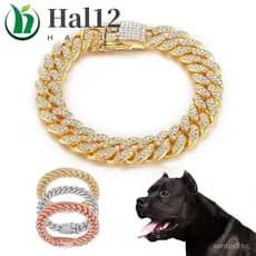 HALB Pet Chain Acessórios Personalizados De Luxo Para Cães Colar De Luta Suprimentos Estimação Coleira De Fotos