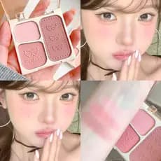 Paleta de Blush Tricolor ErshiQi para Contorno, Iluminação e Maquiagem de Longa Duração
