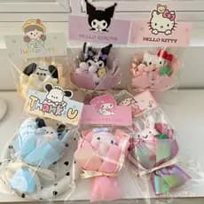 Kuromi Buquê De Flores De Pelúcia Desenho Animado KT Brinquedo Decoração Kawaii Presente De Dia Dos Namorados Para Menin