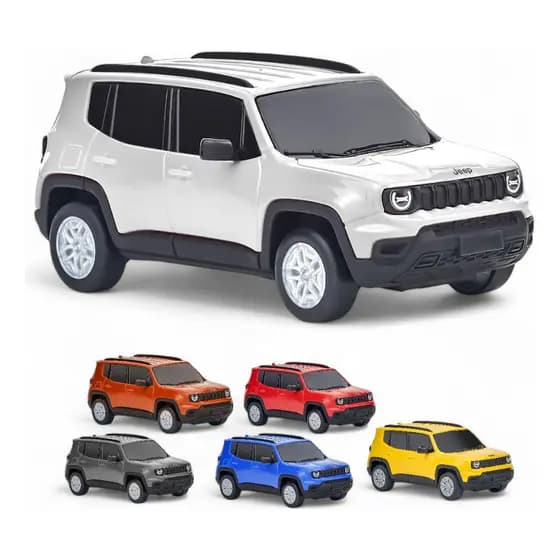 Miniatura Jeep Renegade Brinquedo Licenciado Colecionável Escolha a Cor Escala 1:30