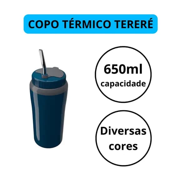 copo térmico tereré 650ml Unitermi