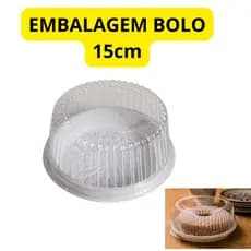 embalagem plástica descartável bolo redondo baby 15cm Bipack BP-35A