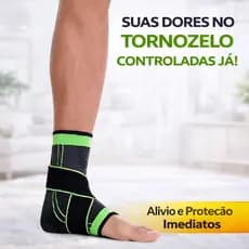 Tornozeleira Ortopédica Compressão Ajustável Suporte Esportivo Alívio Dor Entorse Recuperação Unissex Premium Unidade