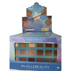 Maquiagem Paleta de Sombras Phállebeauty 18 Cores Profissional Matte Shimmer Glitter