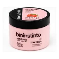 Esfoliante Corporal e Facial Morango Bio Instinto 300g Skincare Limpeza Profunda