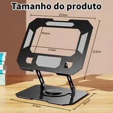 Suporte de mesa ajustável em metal, durável e resistente, suporte giratório de 360 graus