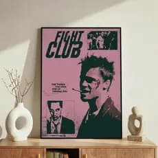 Quadro Decorativo Fight Club Aesthetic – Poster Tyler Durden Premium