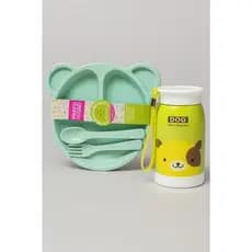 Kit Infantil com Prato Dividido + Talheres + Garrafinha 450ML Dog