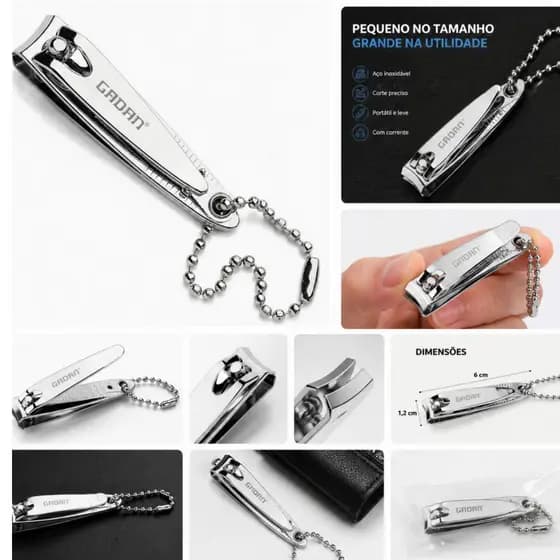 CORTADOR DE UNHA PROFISSIONAL DE AÇO INOX CORTE PERFEITO NÃO ENFERRUJA