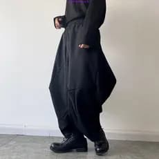 Dark Yamamoto Nicho Tridimensional Alfaiataria Costura Exclusiva Harem Calças Homens Mulheres Ampla Versão Grande Calças
