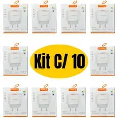 Kit 5 10 e 20 Fonte USB  Turbo 30W iPhone e Android Para Revenda Carregamento rápido