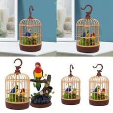 Difier Motion Sensitive Birdcage Life Como Chilrear Papagaio Pássaro Brinquedo Para Quarto Criança