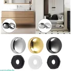 Weroyala 20 Peças Tampas Parafusos Espelho Parafuso Decorativo Tampa Unha Decorativa