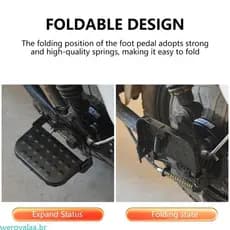 Weroyala Fácil Instalar Bicicletas Dobráveis Assentos Traseiros Pedal Ajustável Mountain Bike Pedais Para Apoio Os Pé