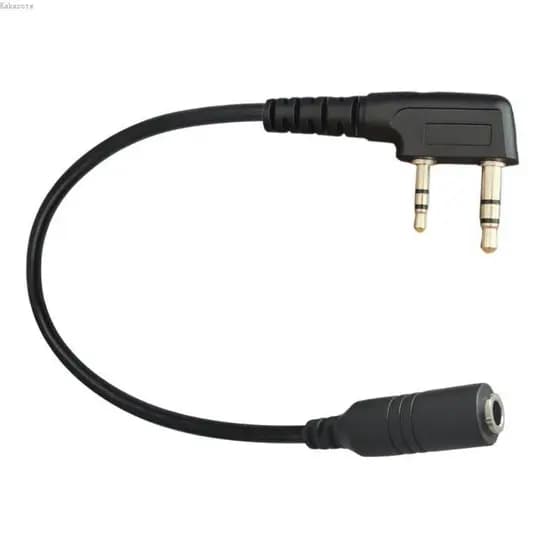 Adaptador K 2 Pinos Para 3 5mm Walkies Talkies Fone Rádios Dois Sentidos