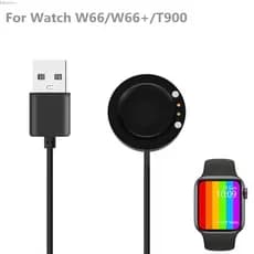 Carregamento USB Adaptador Energia Magnética Smartwatch Carga Carregador Portátil Estação Doca Fio Para W6