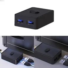 USB KVM Switches Switcher Bidirecional Para Computadores Teclado Scanne
