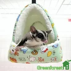 greenfor Hamster Pássaro Pendurado Inverno Quente Ninho Aconchego Cabana Para Dormir Brincar