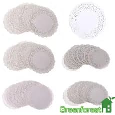 greenfor 200 Pçs Rendas Placemat Coaster Doilies Bolo Para Ideal Casamentos Evento Formal Utensílios Mesa D