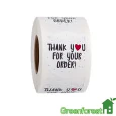 greenfor 500 Contagens Redondas Agradecimento 25mm Adesivas Para Selo Envelope Embalagem Casamento Dia Dos