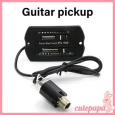 cutepa Captador Guitarra Acústica 2 Bandas EQ Pré-Amplificador
