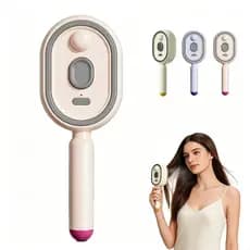 Escova Alisadora com Spray Pente Massageador para Mulheres Elétrica com Vapor Presente Criativo