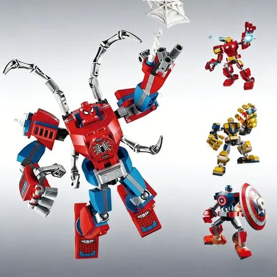 Homem Aranha de Blocos Vingadores Superhero Personagem Colecionável Montar Brinquedos