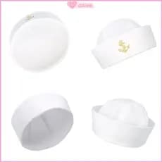 DALEE Chapéus Marinheiro Bonés Chapéu Marinho Branco Âncora Fantasia Cosplay Acessórios Vestido Adulto