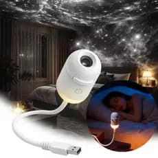 2 em 1 Mini Luz Noturna Projetor de Galáxia Presente para Namorada Decoração Quarto Led Romântico