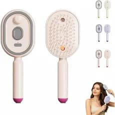 Escova Alisadora com Spray Pente Massageador para Couro Cabeludo Escova Elétrica com Vapor