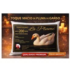 Travesseiro Pluma de Ganso Siliconizada 70x50 – Maciez e Conforto