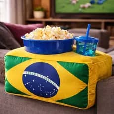 Kit Pipoca Do Brasil Completo – Almofada com Suporte + Balde + Copo